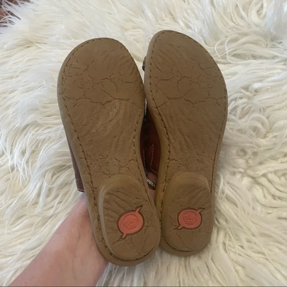Born brown woven leather‎ sandals comfort ladies size 7 - Picture 3 of 8